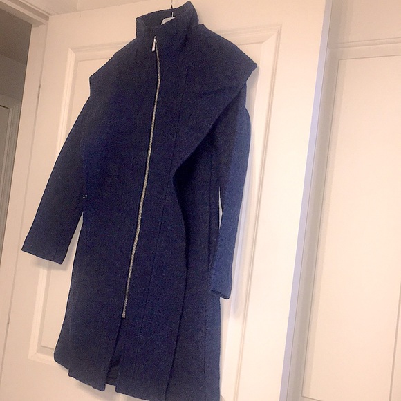 NWT Club Monaco Women Kasppere 100% Wool Peacoat XS